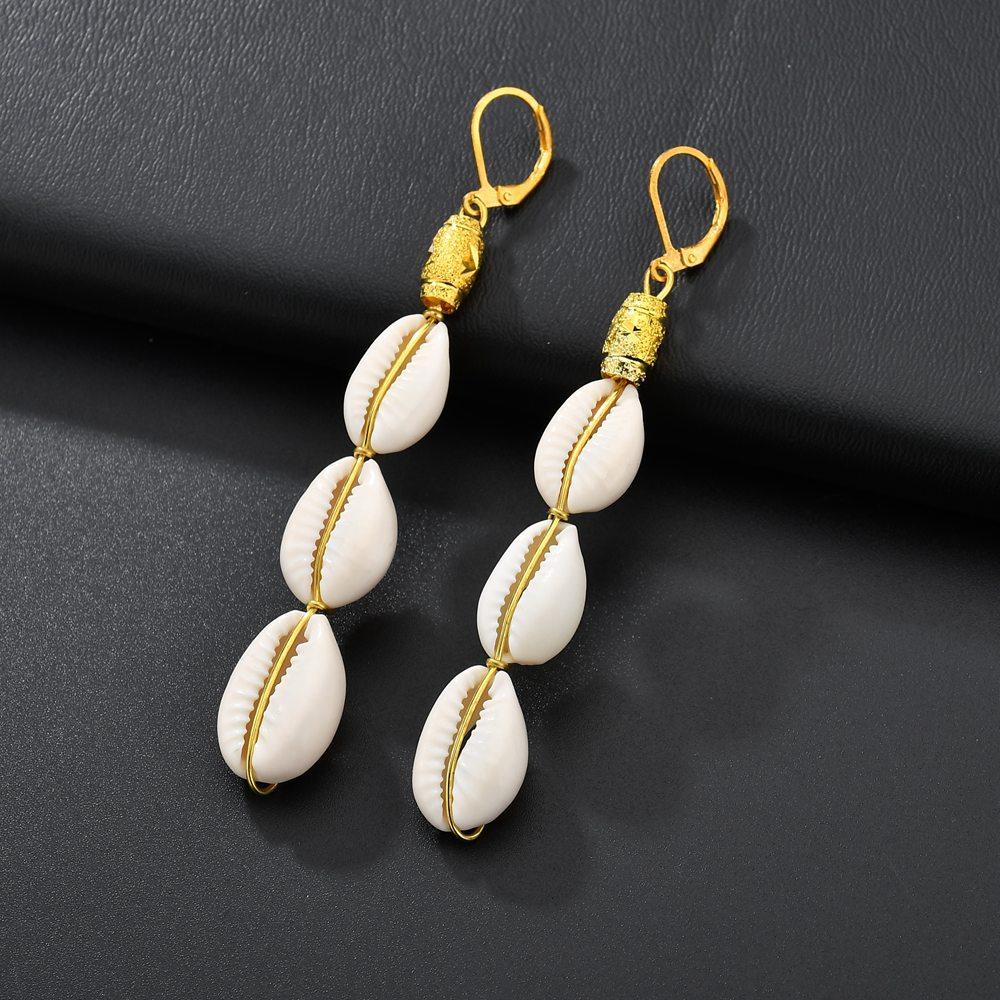 Accessories Retro Jewelry Bohemian Long Conch Shell Earrings Earrings Stud Earrings Women
