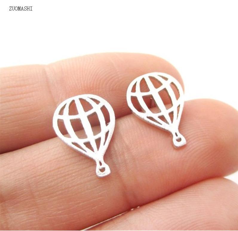 Popular Jewelry Personality Small Hot Air Balloon Stud Earrings Temperament Female Earrings Earrings