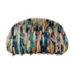 F429 Literary Retro Image School Printing Ponytail Clip Contrast Color Resin Geometric Fashion Shark Hair Clip