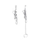 Old Metal Skull Earrings Trendy Punk Asymmetrical Chain Ear Clips Halloween Couple Ornaments