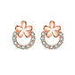 Jewelry niche design high-end plum blossom ring earrings female personality small earrings jewelry