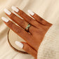 Fashion personality stainless steel opening adjustable drop oil cross line ring titanium steel ring female