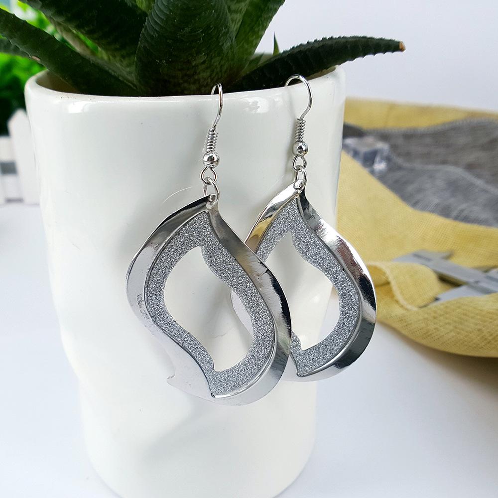 Earrings Hollow Frosted Earrings Fashion Magazine Earrings fashionearring