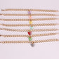 New simple summer beach anklet ins color acrylic butterfly anklet metal thick chain anklet