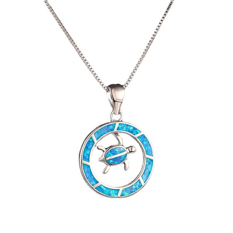 Fashion Circle Turtle Necklace Female Trend Simple Small Animal Clavicle Chain Jewelry