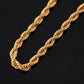 Men's Personality Fashion Gold Necklace Twist Chain Simple Versatile Items Jewelry