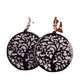 Fashion boutique earrings hollow tree of life frosted earrings women's metal disc earrings girls heart