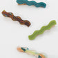 F4398 small fresh wavy pattern duckbill clip French retro acetate sheet fairy air bangs clip cute word clip