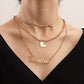Ins trend multi-layered necklace female niche design sense geometric love wild letter creative jewelry