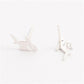 Pop Earrings Shark Stud Alloy Plating Color Preservation Clearance