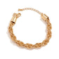 Jewelry Trend Metal Texture Tag Hand Jewelry Female Retro Simple Geometric Twist Chain Bracelet