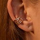 Earrings cold personality cross ear clip simple multi-layer ear bone clip U-shaped earrings without piercing