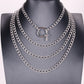 Jewelry punk metal chain multi-layer necklace hip-hop ins cross geometric ring necklace