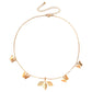Jewelry simple and adjustable clover butterfly pendant necklace female cold ins female necklace