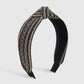 F471 Retro wide-brimmed ethnic embroidery headband temperament knotted simple adult going out pressing hair headband