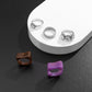 Jewelry fashion cold flash diamond ring set retro simple acrylic ring jewelry female