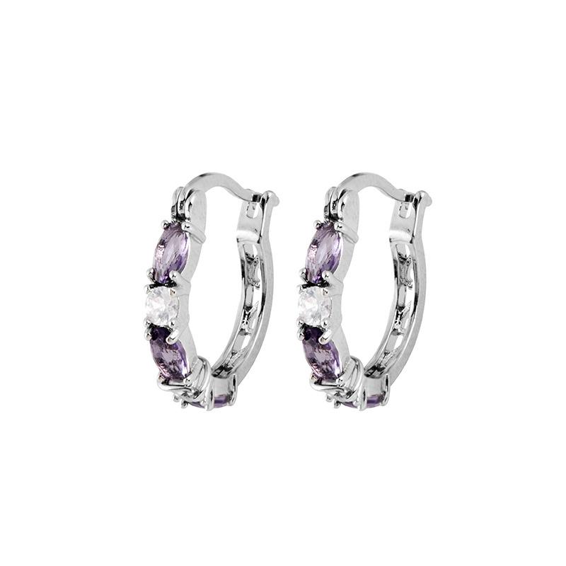 Earrings Fashion Simple Gemstone Earrings Personality Sweet Zircon Earrings Jewelry