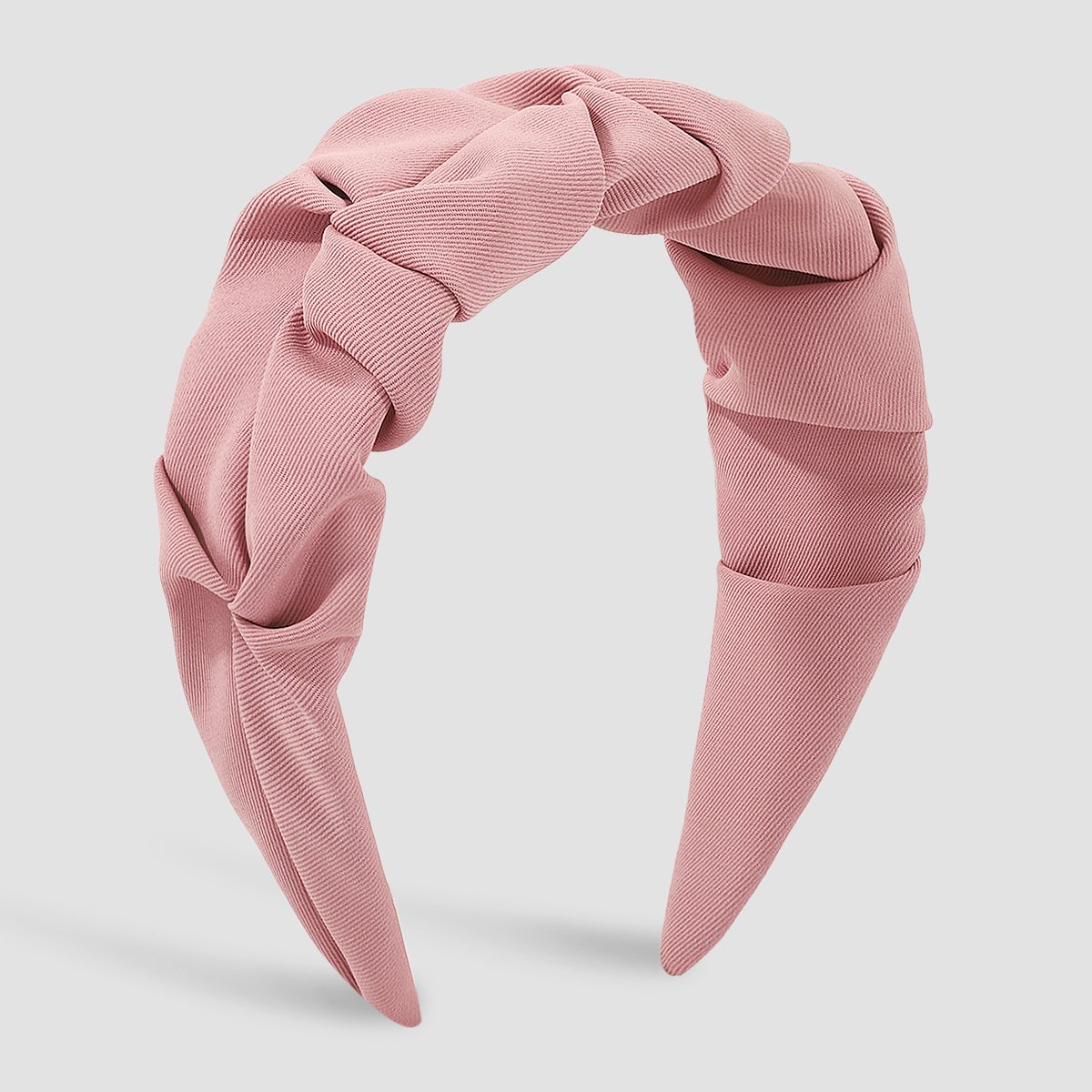 F534 French retro pleated wide-brimmed simple hair hoop female pure color fragrance elegant girl heart personality head hoop