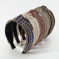 F471 Retro wide-brimmed ethnic embroidery headband temperament knotted simple adult going out pressing hair headband