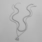 Fashion Simple Personality Men's Double Cuban Chain Triangle Crescent Pendant Trend Necklace