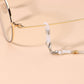 Jewelry Fashion Color Transparent Rice Beads Glasses Holder Women's Face Mask Dual Use Chain