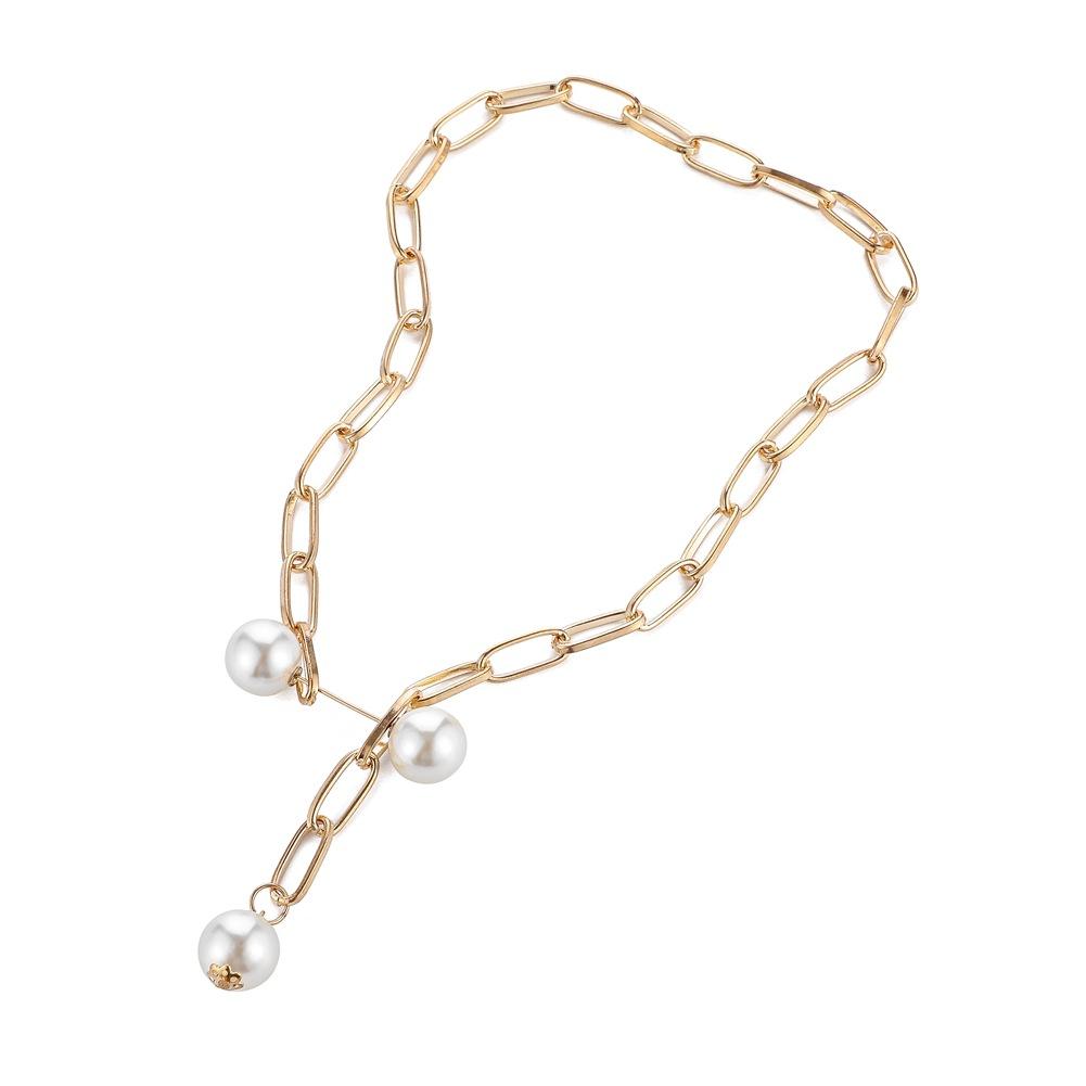 INS pendant versatile niche creative adjustable pearl brooch pendant temperament popular necklace