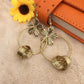 Double Circle Cross Large Circle Circle Sunflower Female Earrings Pop Earrings Night