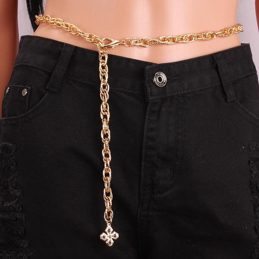 Fashion trend waist chain ins personality chain chain belt popular metal ladies belt