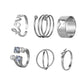 Fashion Retro Butterfly Love Snake Spring Pearl Multi-Piece Ring Set Six-Piece Set Ladies Jewelry