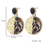 Ins geometric round color contrast drop oil earrings trendy temperament high-end earrings personality versatile accessories