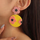 E138 small fresh earrings spring and summer outing sweet flower earrings soft pottery color fashion earrings women