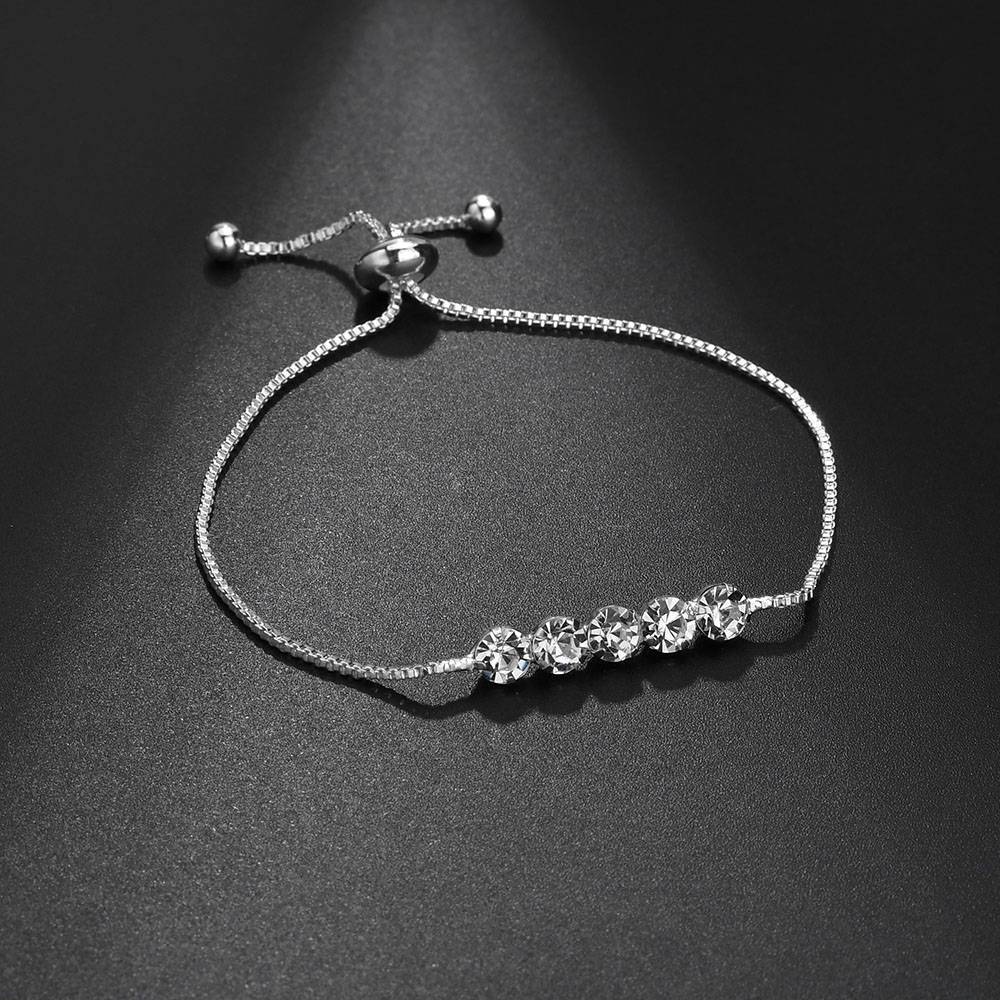 Jewelry Round Rhinestone Bracelet Fashion Simple Adjustable Bracelet For Women