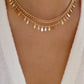 N1337 Minority Simple Double Layer Necklace Drop Shaped Disc Fashion Commuting Net Red Necklace Necklace