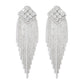 E126 Fashion Tassel Long Earrings Temperament Elegant Diamond Earrings Geometric Creative Internet Celebrity Earrings