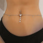 Jewelry personality simple fashion micro-inlaid body chain sexy rhinestone tassel chain geometric waist chain