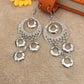 Indian Baroque Bird's Nest Exaggerated Retro Earrings Metal Hollow Long Earrings Yunnan Minority Female Earrings