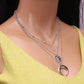 Portrait coin pendant necklace female net red ins simple temperament light luxury niche design indifferent crescent clavicle chain
