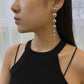 Jewelry hip-hop punk metal bead earrings female trend retro simple geometric long earrings