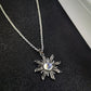 Jewelry Bohemian Imitation Moonstone Sunflower Pendant Necklace Women Retro Ethnic Jewelry