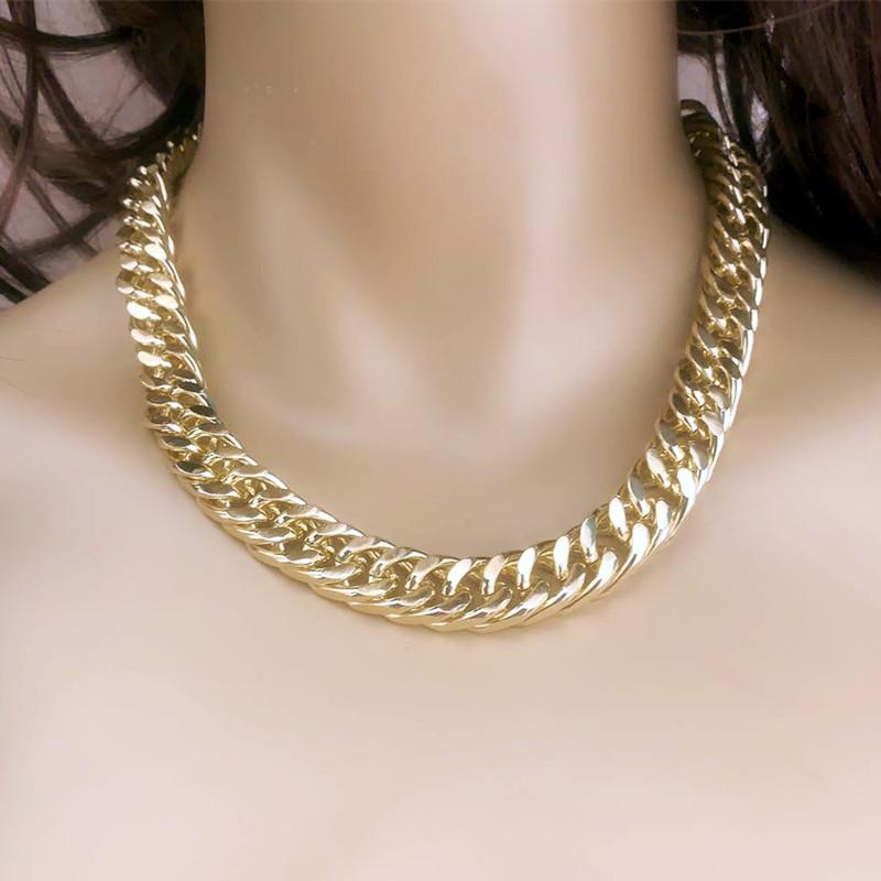 Jewelry Personality Punk Thick Chain Trend Necklace Bracelet Set Necklace