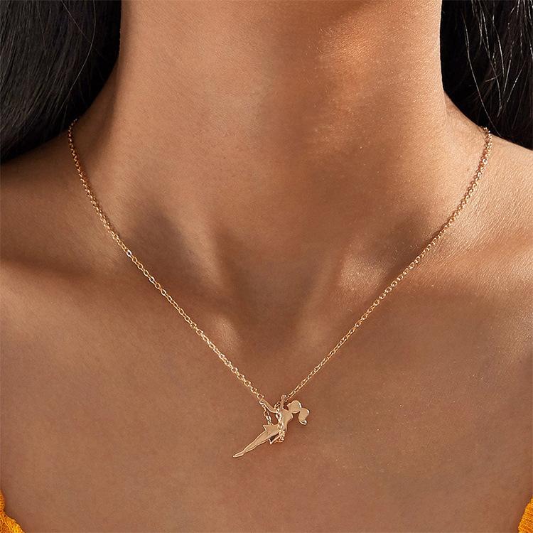 Simple temperament girl swing clavicle chain fashion ins creative design sense necklace student bestie girl