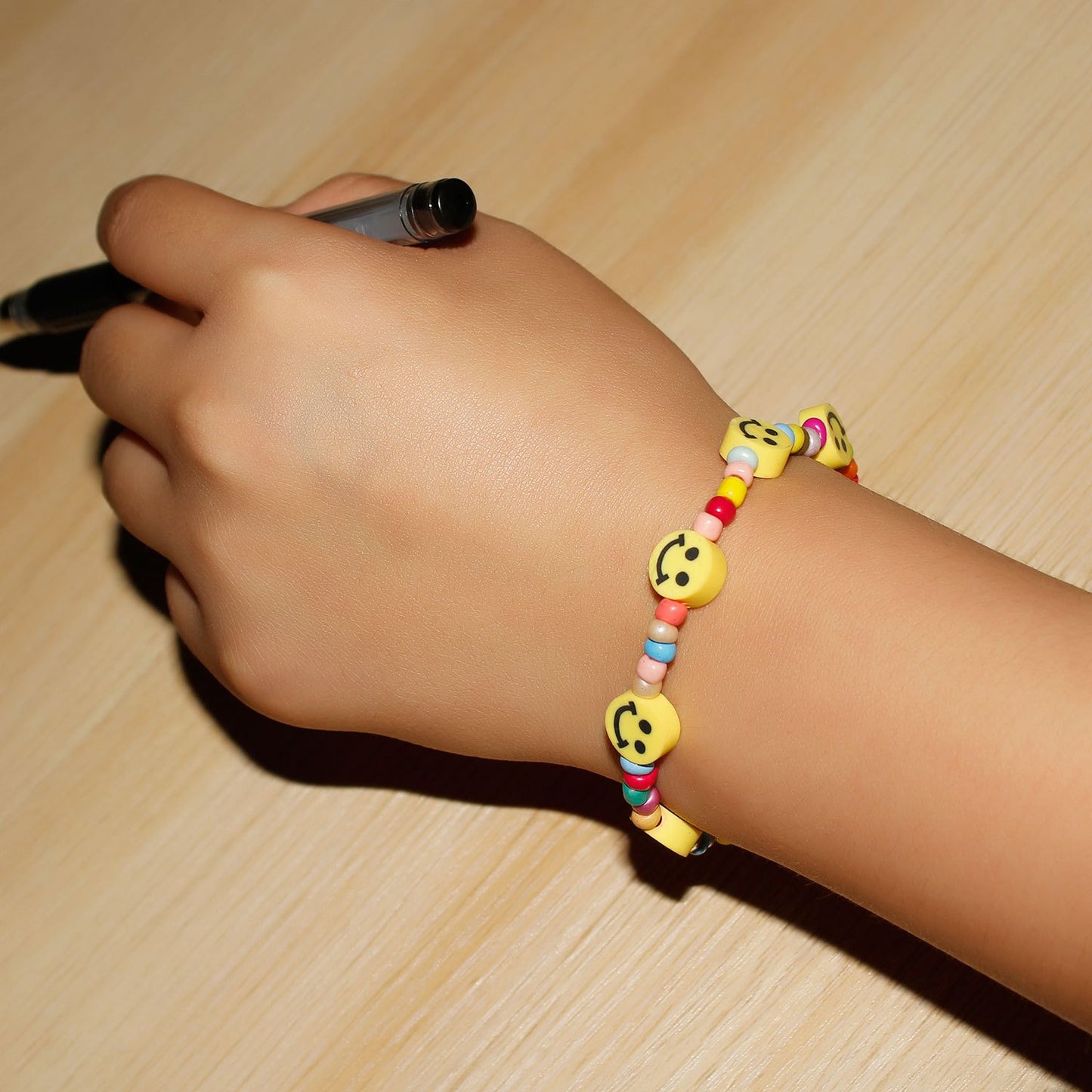 Jewelry Cartoon Smiley Rice Bead Bracelet Female Color Handmade Beaded Bohemian Jewelry Bracelet