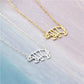 Fashion cute origami hollow bear necklace, all-match alloy animal bear delicate clavicle chain