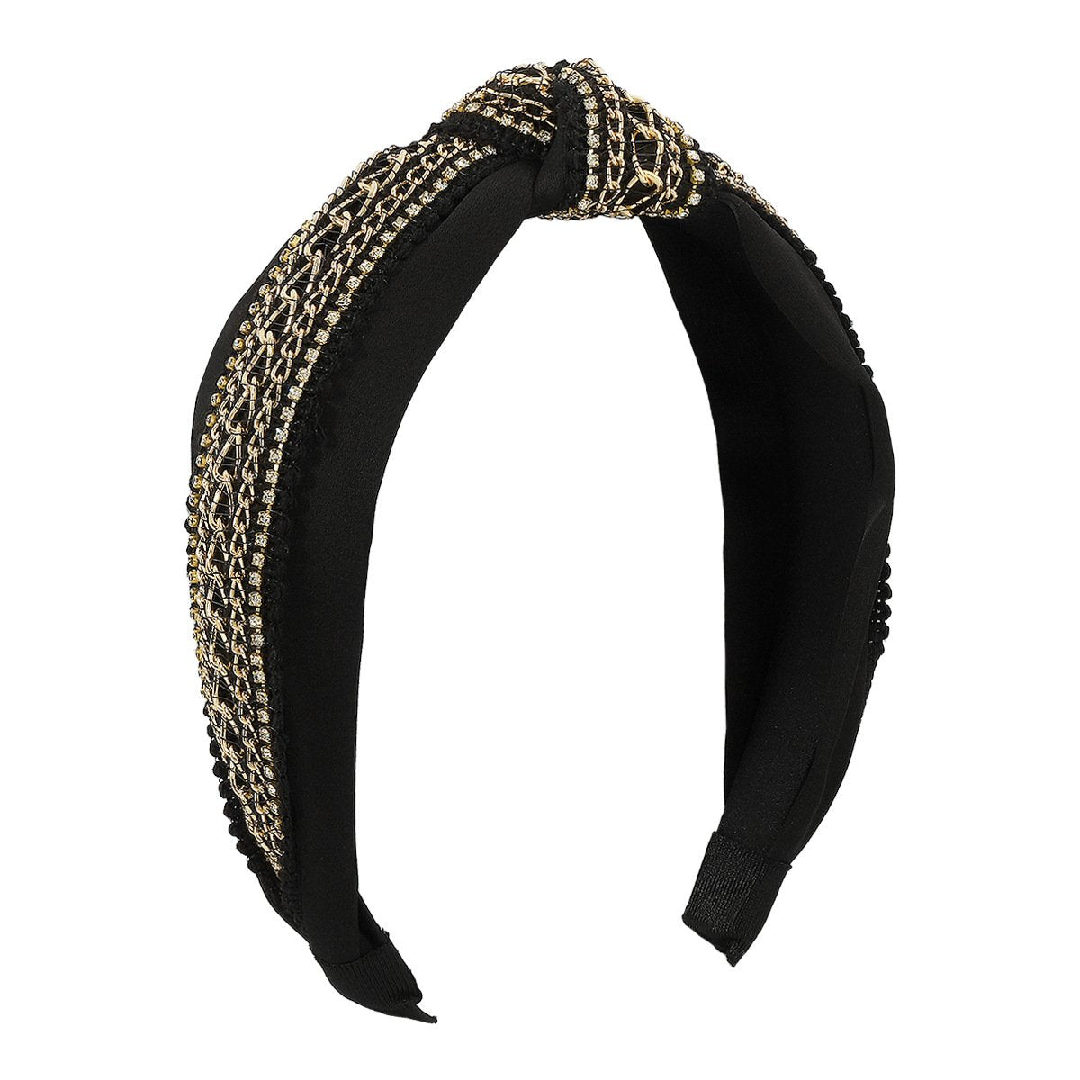 F457 Exaggerated Rhinestone Headband Baroque Claw Chain Chain Palace Retro Pressed Hair Headband Female