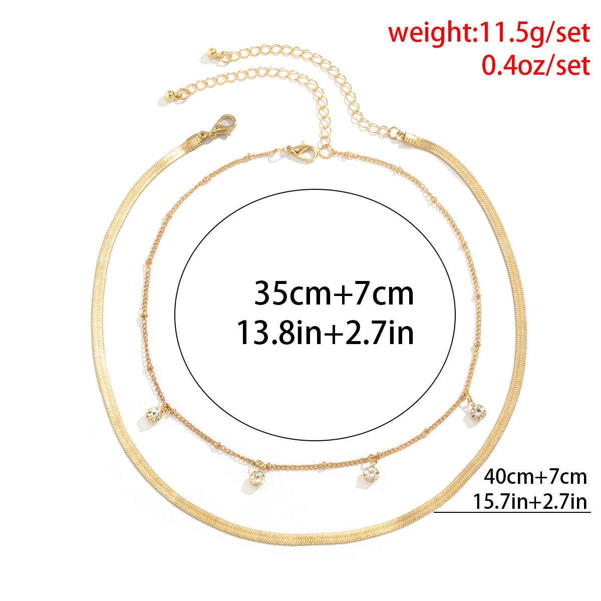 Jewelry Hip Hop Cool Crystal Pendant Necklace Retro Simple Metal Snake Bone Chain Necklace