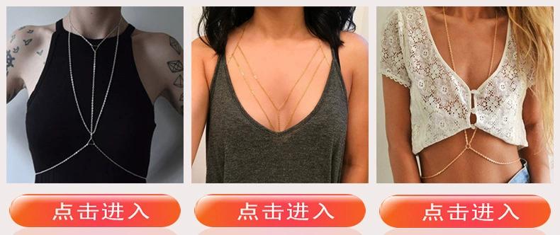 Beach bikini street shooting fashion double body chain bodychain