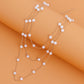 Jewelry simple geometric thin chain pearl multi-layer necklace female personality light luxury pearl necklace