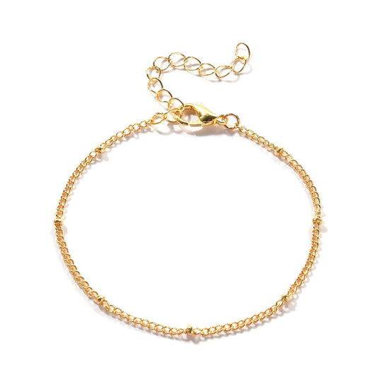 A single-layer bead bracelet with a length of 16.2 and a 5cm extension chain