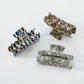F4294 Exaggerated Striped Resin Clip French Light Luxury Lazy Fashion Medium Ponytail Hair Clip