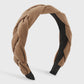 F5222 Retro Personality Twist Braid High Skull Top Headband Wide Border Flannel Simple Solid Color Fashion Headband